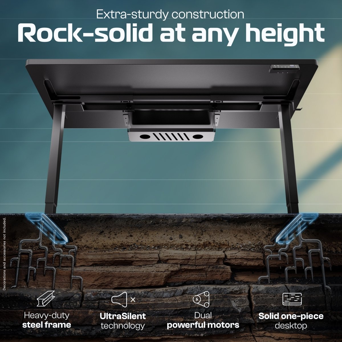 CleverDesk – Height - Adjustable Electric Standing Desk - Clouvou 160 x 80cm