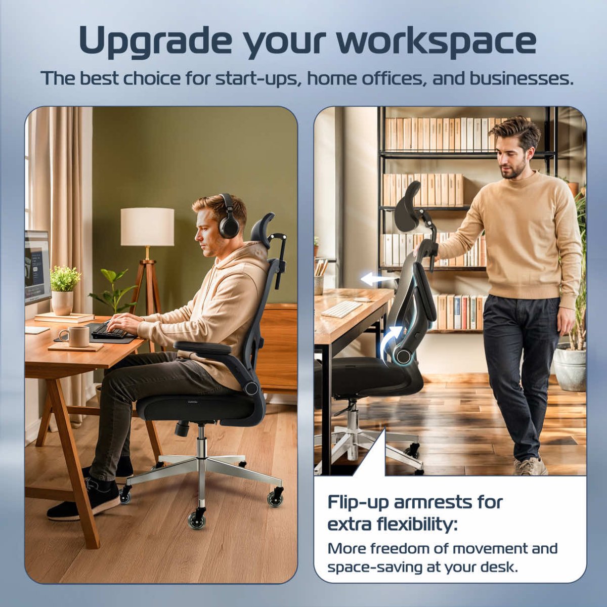 CLOUVOU SmartSeat – Ergonomic office chair - Clouvou Schwarz
