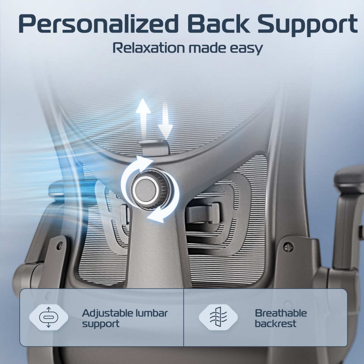 CLOUVOU SmartSeat – Ergonomic office chair - Clouvou Schwarz