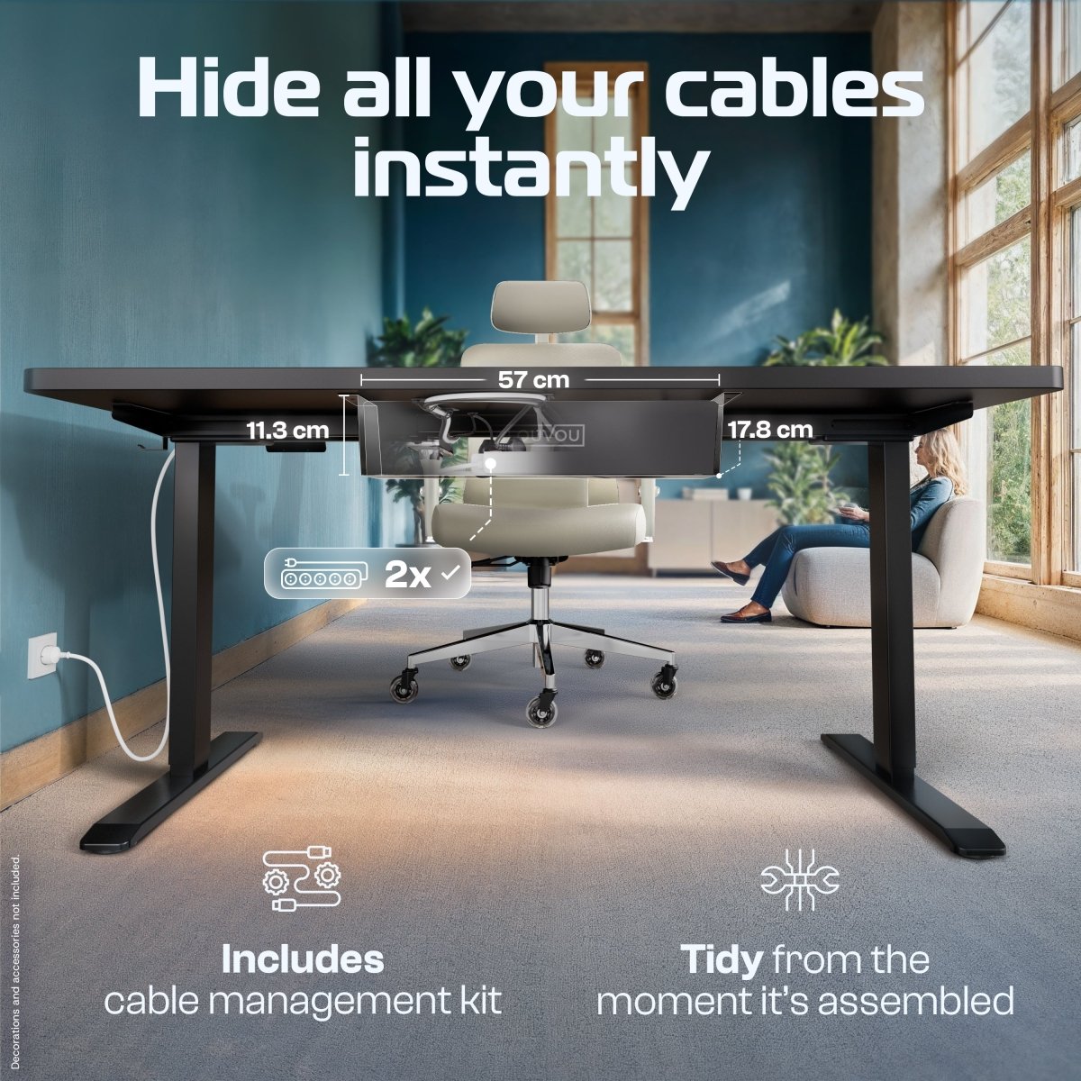 ProDesk – Professional Height - Adjustable Standing Desk - Clouvou 160 x 80cm