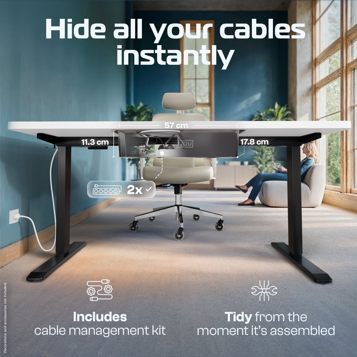 ProDesk – Professional Height - Adjustable Standing Desk - Clouvou 160 x 80cm