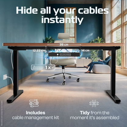 CleverDesk – Height - Adjustable Electric Standing Desk - Clouvou 160 x 80cm