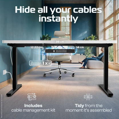CleverDesk – Height - Adjustable Electric Standing Desk - Clouvou 160 x 80cm