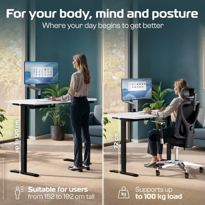 CleverDesk – Height - Adjustable Electric Standing Desk - Clouvou 160 x 80cm