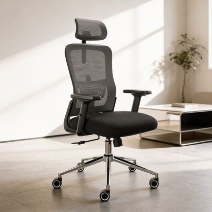 CLOUVOU BrightSeat – Best value ergonomic office chair - Clouvou Schwarz