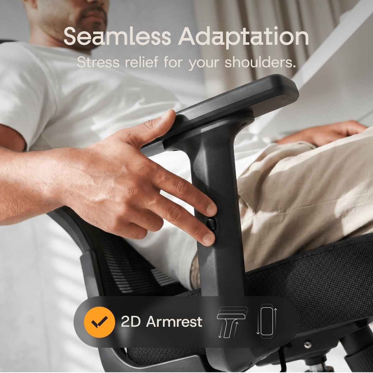 CLOUVOU BrightSeat – Best value ergonomic office chair - Clouvou Schwarz