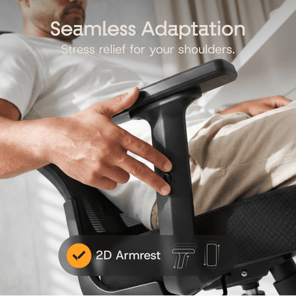 CLOUVOU BrightSeat – Best value ergonomic office chair - Clouvou Schwarz