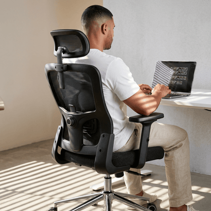 CLOUVOU BrightSeat – Best value ergonomic office chair - Clouvou Schwarz