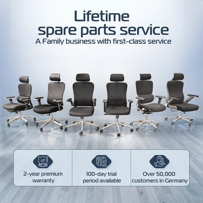 CLOUVOU BrightSeat – Ergonomischer Bürostuhl "Preiswerter Homeoffice - Stuhl" (UK) - Clouvou Schwarz