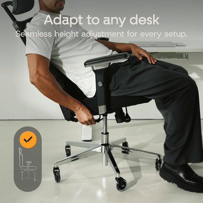 CLOUVOU CleverSeat - Best selling ergonomic office chair - Clouvou Schwarz