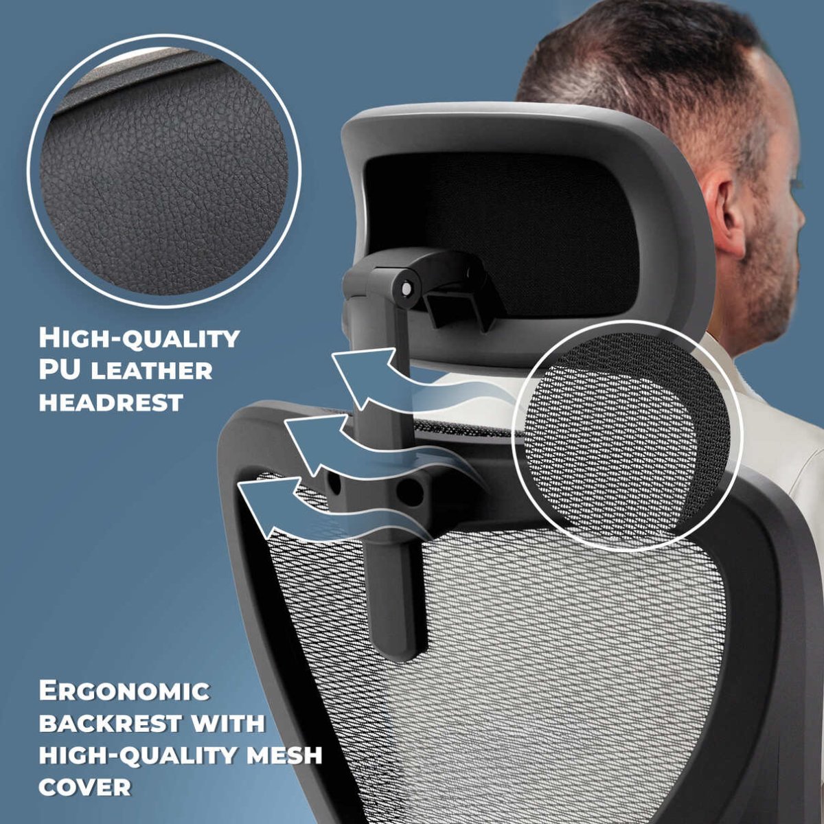CLOUVOU CleverSeat - Best selling ergonomic office chair - Clouvou Schwarz