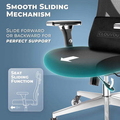 CLOUVOU CleverSeat - Best selling ergonomic office chair - Clouvou Schwarz