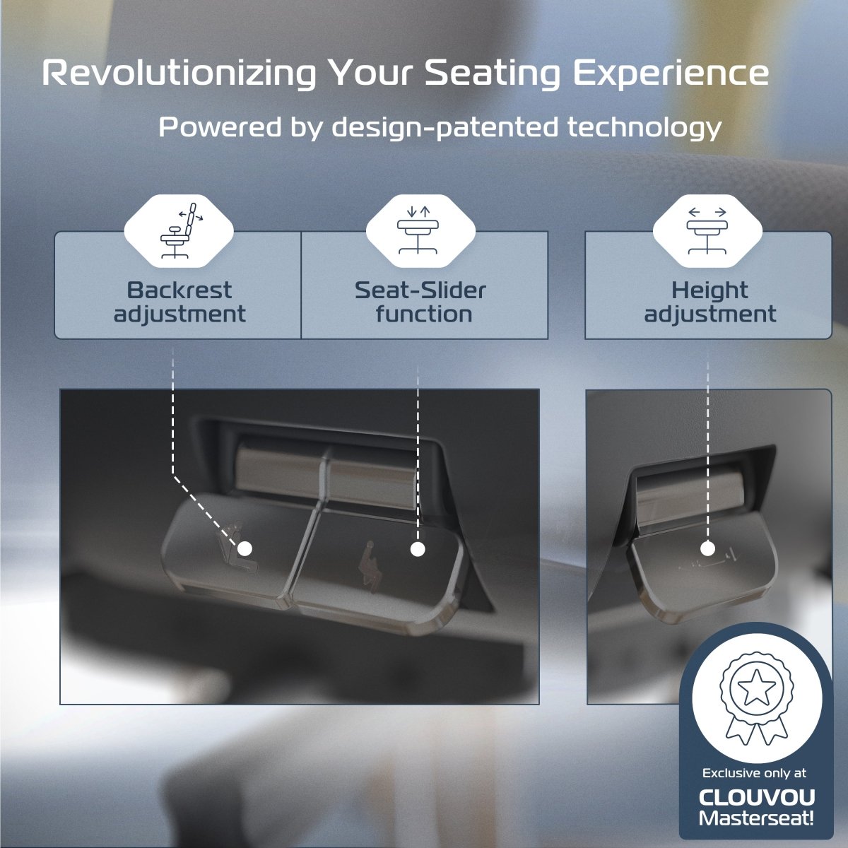 CLOUVOU MasterSeat – High - end ergonomic office chair - Clouvou Schwarz