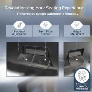 CLOUVOU MasterSeat – High - end ergonomic office chair - Clouvou Schwarz