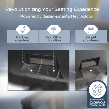 CLOUVOU MasterSeat – High - end ergonomic office chair - Clouvou Schwarz