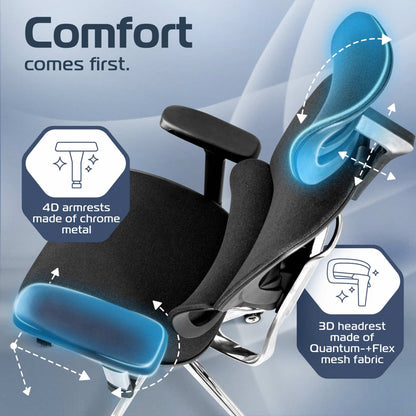 CLOUVOU MasterSeat – High - end ergonomic office chair - Clouvou Schwarz
