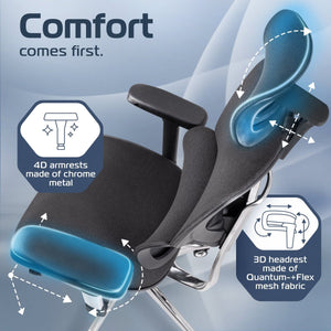 CLOUVOU MasterSeat – High - end ergonomic office chair - Clouvou Schwarz