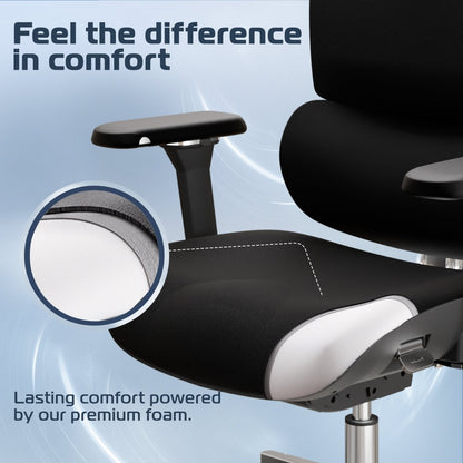 CLOUVOU MasterSeat – High - end ergonomic office chair - Clouvou Schwarz