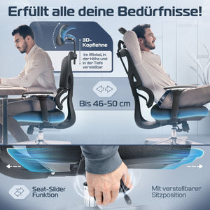 CLOUVOU ProSeat – Ergonomischer Bürostuhl "Maximaler Komfort, den ganzen Tag" - Clouvou #farbe_schwarz