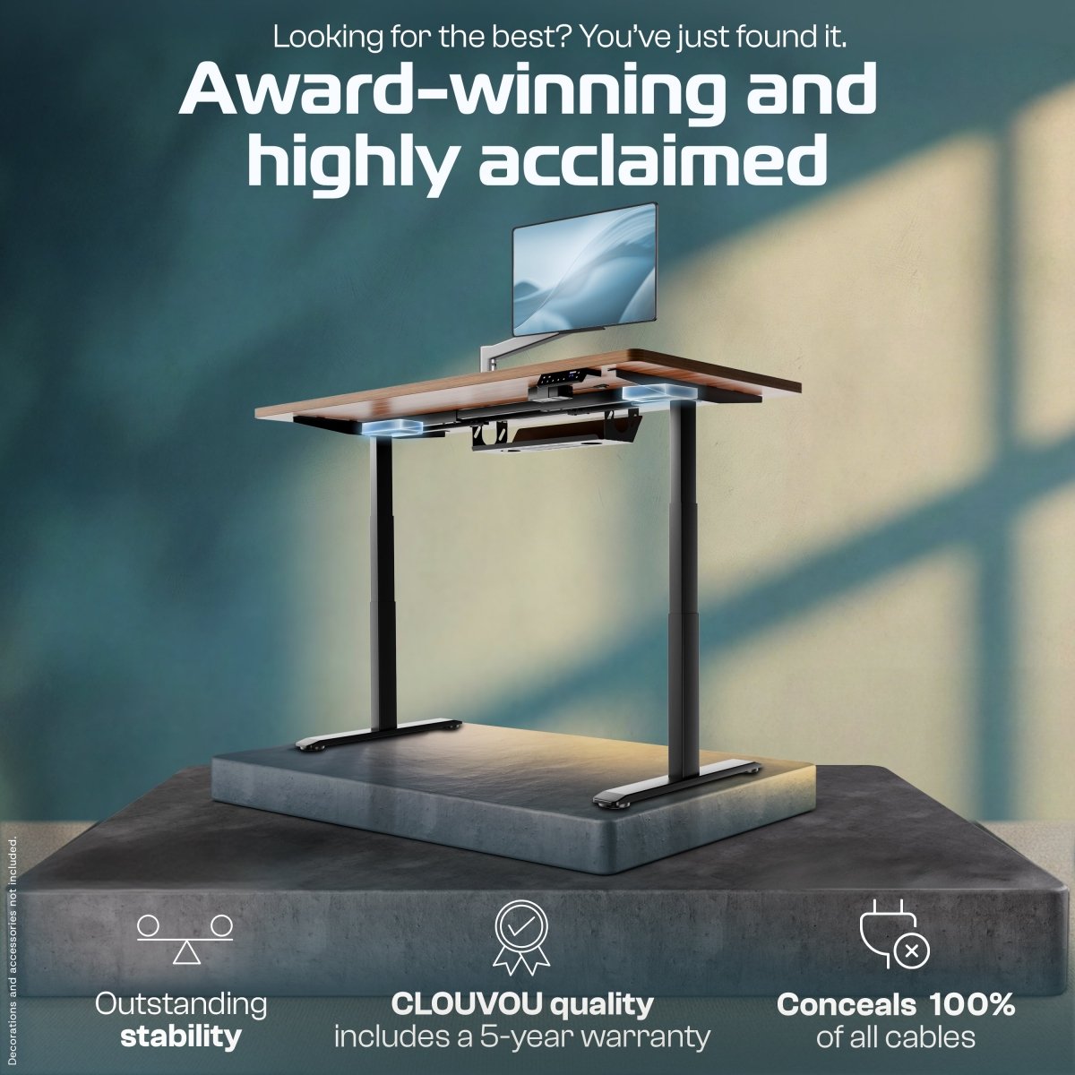 MasterDesk – Premium Height - Adjustable Standing Desk - Clouvou 160 x 80cm