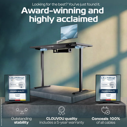 ProDesk – Professional Height - Adjustable Standing Desk - Clouvou 160 x 80cm