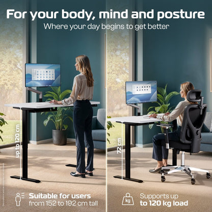 ProDesk – Professional Height - Adjustable Standing Desk - Clouvou 160 x 80cm